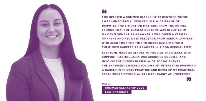 Mia. D – Summer Clerkship 2023 (Law Graduate)